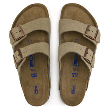 Load image into Gallery viewer, Birkenstock Arizona Suede Leather Taupe Soft Foot-bed 951301
