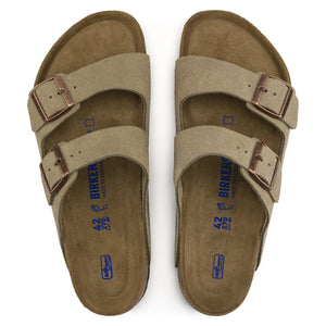 Birkenstock Arizona Suede Leather Taupe Soft Foot-bed 951301